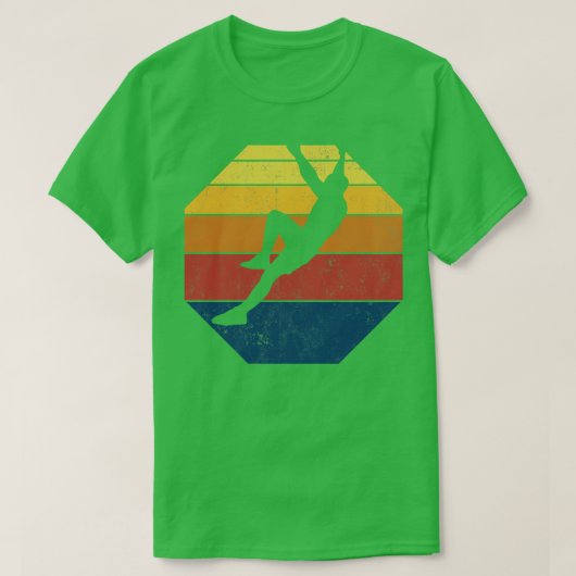 Rockklimmer klimmer Bouldering T-shirt (Design voorkant)