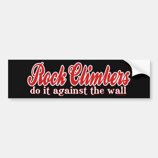 Rockklimmers doen het tegen de muur bumpersticker (Voorkant)