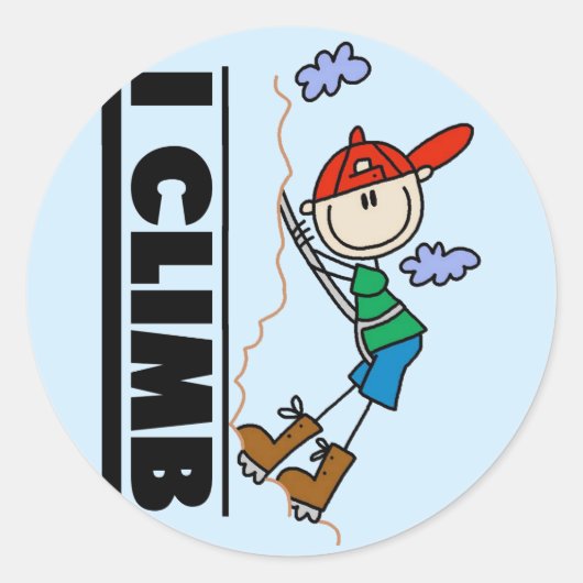 Rockklimmers Ronde Sticker (Voorkant)