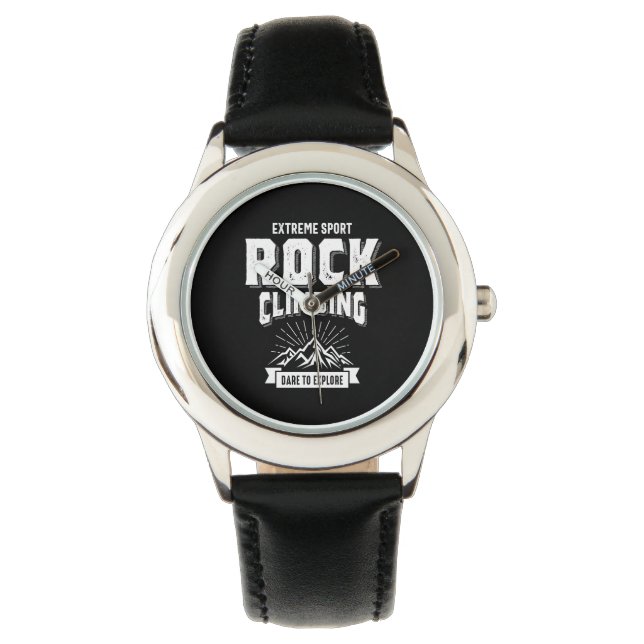 Rockklimmers T-shirt Mountain Horloge (Voorkant)