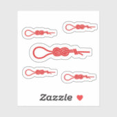 Rockklimtouw figuur 8 knot sticker (Vel)