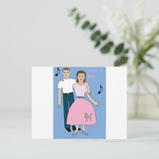 rockkoppel klaar om te dansen briefkaart (Staand voorkant)