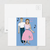 rockkoppel klaar om te dansen briefkaart (Voorkant / Achterkant)