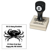 Rockkrab terugadres rubberen stempel (Gestempeld)