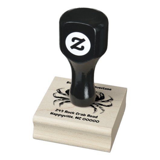 Rockkrab terugadres rubberen stempel (Stempel)