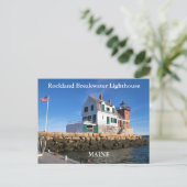 Rockland Breakwater Lighthouse, Maine Briefkaart (Staand voorkant)