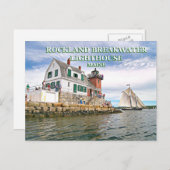 Rockland Breakwater Lighthouse, Maine Briefkaart (Voorkant / Achterkant)