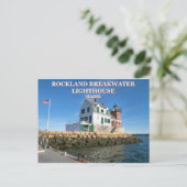 Rockland Breakwater Lighthouse, Maine Briefkaart (Staand voorkant)