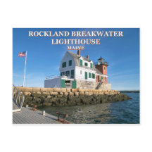 Rockland Breakwater Lighthouse, Maine Briefkaart