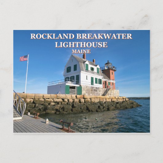 Rockland Breakwater Lighthouse, Maine Briefkaart (Voorkant)
