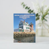 Rockland Breakwater Lighthouse, Maine Briefkaart (Staand voorkant)