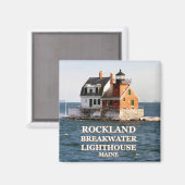 Rockland Breakwater Lighthouse, Maine Magnet (Voorkant / Achterkant)