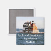 Rockland Breakwater Lighthouse, Maine Magnet (Voorkant / Achterkant)