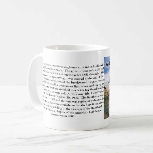 Rockland Breakwater Lighthouse, Maine Mok (Voorkant links)