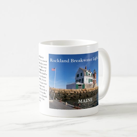 Rockland Breakwater Lighthouse, Maine Mok (Voorkant rechts)