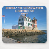 Rockland Breakwater Lighthouse, Maine Mousepad Muismat (Voorkant)