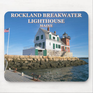 Rockland Breakwater Lighthouse, Maine Mousepad Muismat