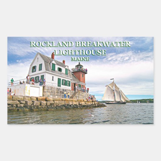 Rockland Breakwater Lighthouse, Maine Stickers (Voorkant)