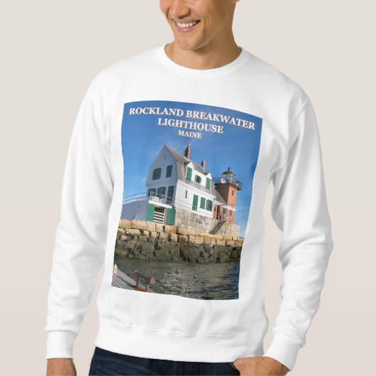 Rockland Breakwater Lighthouse, Maine Sweatshirt (Voorkant)