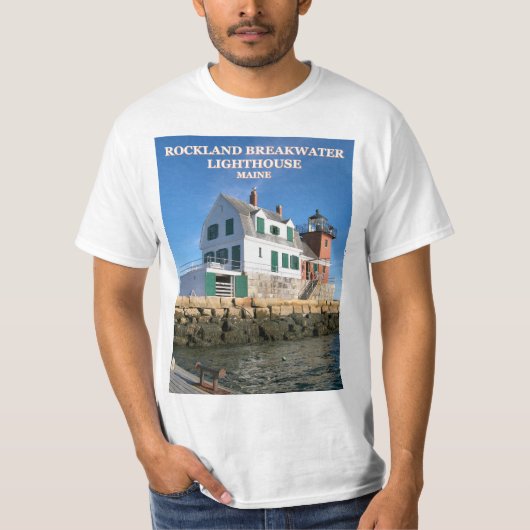 Rockland Breakwater Lighthouse, Maine T-Shirt (Voorkant)