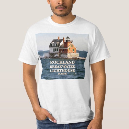 Rockland Breakwater Lighthouse, Maine T-Shirt (Voorkant)