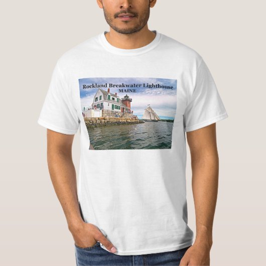 Rockland Breakwater Lighthouse, Maine T-Shirt (Voorkant)