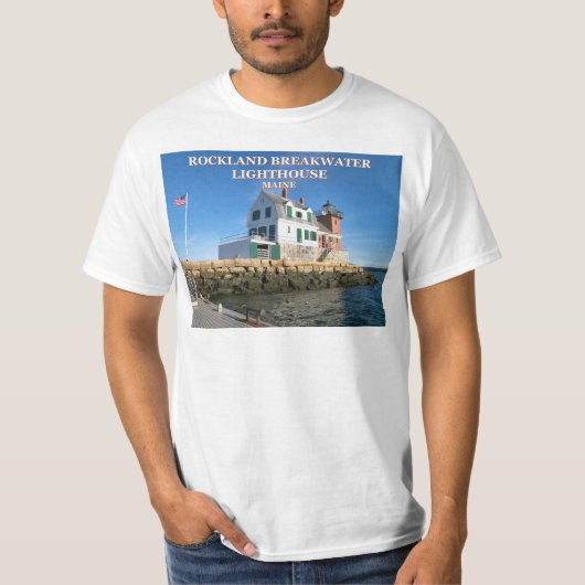 Rockland Breakwater Lighthouse, Maine T-Shirt (Voorkant)
