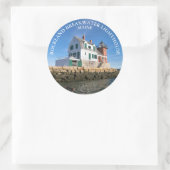 Rockland Breakwater Lighthouse, ME Round Stickers (Tas)