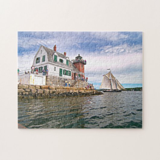 Rockland Breakwater Lighthouse Penobscot Bay Maine Legpuzzel (Horizontaal)