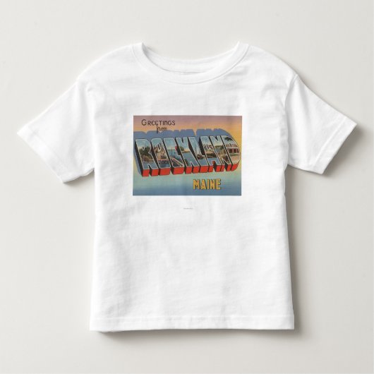 Rockland, Maine - Large Letter Scenes Kinder Shirts (Voorkant)