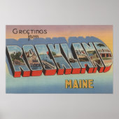 Rockland, Maine - Large Letter Scenes Poster (Voorkant)