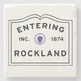 Rockland Massachusetts Binnenkomst Stenen Onderzetter