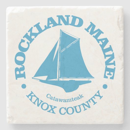 Rockland (sloep) stenen onderzetter (Voorkant)