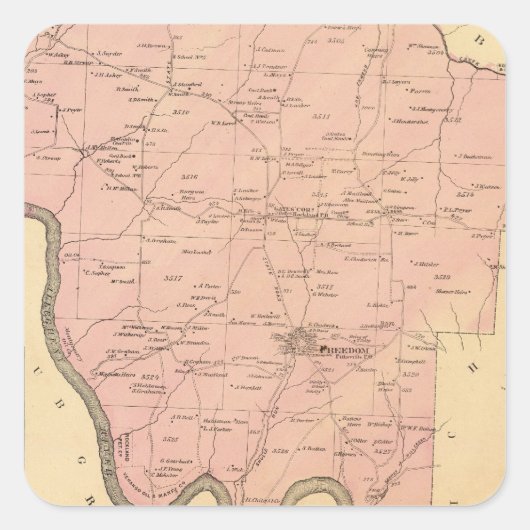 Rockland Township Vierkante Sticker (Voorkant)