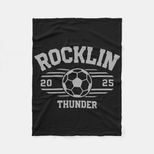 Rocklin Thunder Voetbal Byll 2025 Hs Fleece Deken (Voorkant)