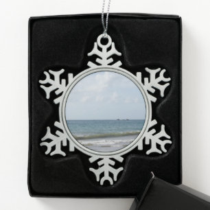 Rockly Bay - Schilderachtig strand op Tobago Tin Sneeuwvlok Ornament