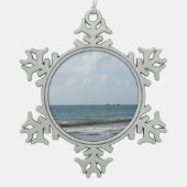 Rockly Bay - Schilderachtig strand op Tobago Tin Sneeuwvlok Ornament (Voorkant)
