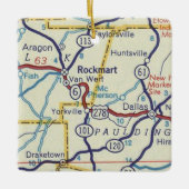 Rockmart Georgia  kaart Keramisch Ornament (Voorkant)