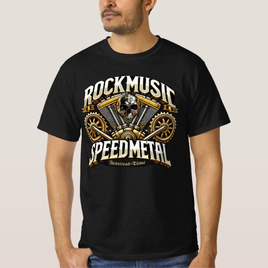 Rockmusic Speedmetal Festival Time T-shirt (Voorkant)