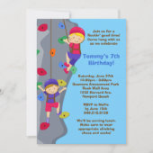 Rockmuur Klimaatdag uitnodiging van de Birthday Pa (Voorkant)