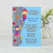 Rockmuur Klimaatdag uitnodiging van de Birthday Pa (Staand voorkant)