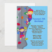 Rockmuur Klimaatdag uitnodiging van de Birthday Pa (Voorkant / Achterkant)