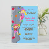 Rockmuur Klimaatdag uitnodiging van de Birthday Pa (Staand voorkant)