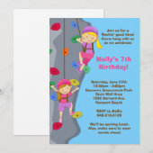 Rockmuur Klimaatdag uitnodiging van de Birthday Pa (Voorkant / Achterkant)