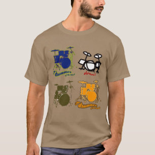 rockmuziek coole drummer t-shirt