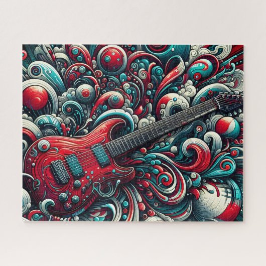 Rockmuziek Gitaar Legpuzzel (Horizontaal)