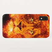 Rockmuziek Vlammende Leeuw Case-Mate iPhone Case (Achterkant (horizontaal))