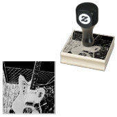 rockmuziekcadeau voor hem haar rubberstempel (Gestempeld)