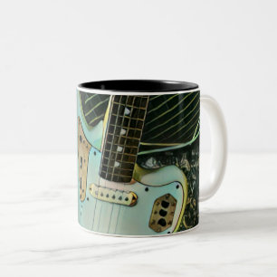 rockmuziekcadeau voor hem haar tweekleurige koffiemok