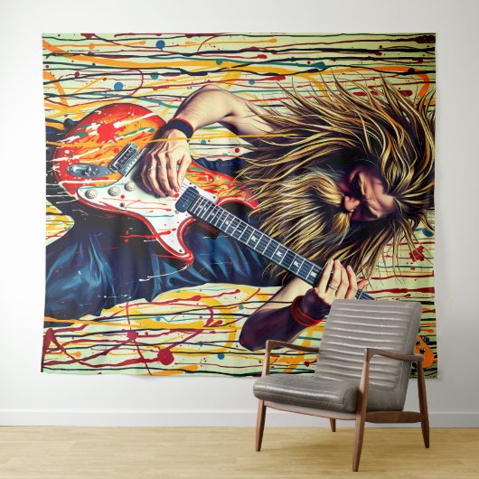 Rockmuzikant Wandkleed (In Situ (horizontaal))